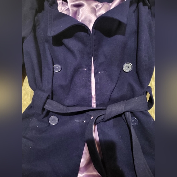 JOU JOU purple double breasted pea coat - Picture 13 of 15